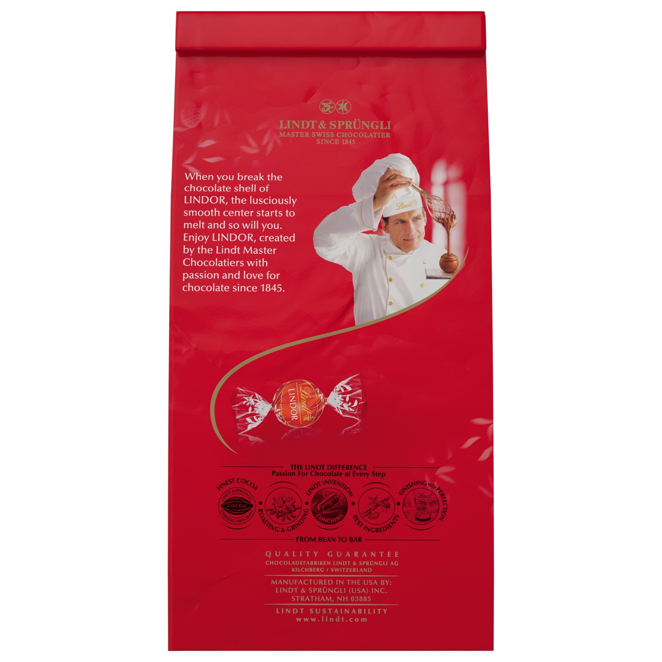 Lindt Lindor Milk Chocolate Candy Truffles, 8.5 oz. Bag