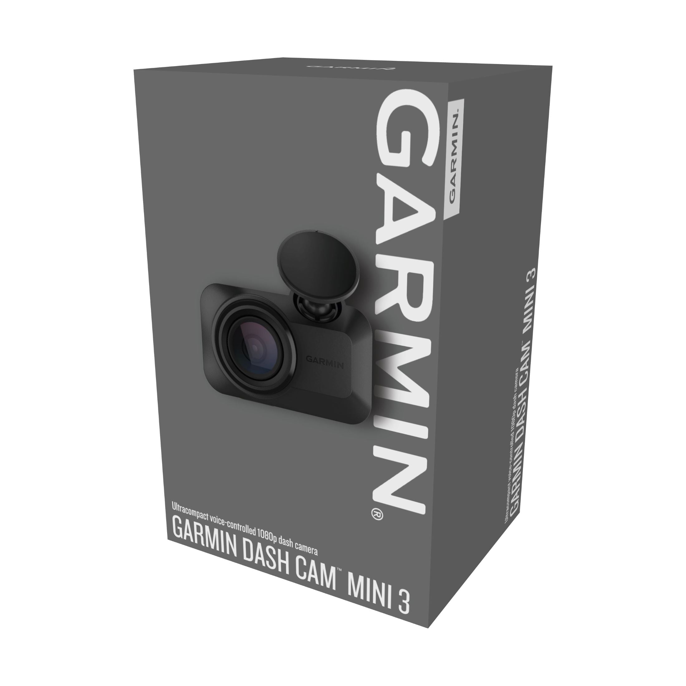 Garmin Dash Cam™ Mini 3, Ultracompact 1080p HD Dash Cam with a 140-degree Field of View, Built In Clarity™ Polarizer, Voice Controlled, Automatic Recording
